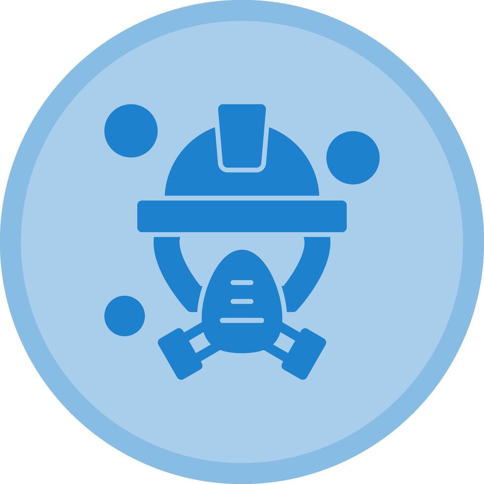 Firefighter Mask Multicolor Circle Icon vector