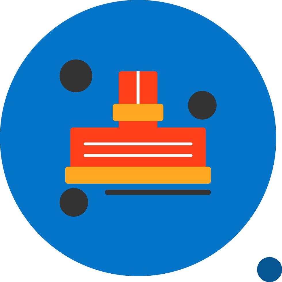 Fire Hydrant Cap Flat Shadow Icon vector