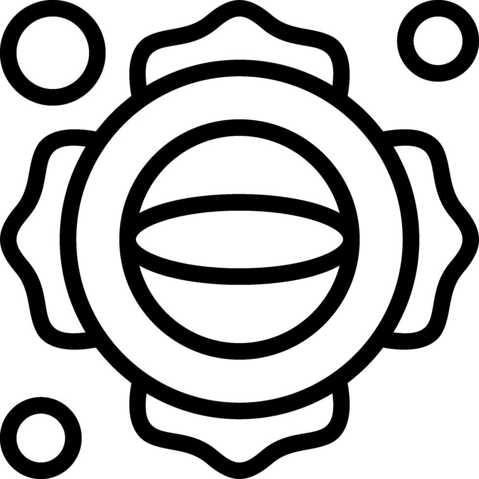 Firefighter Emblem Line Icon vector