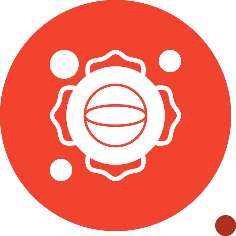 Firefighter Emblem Glyph Shadow Icon vector