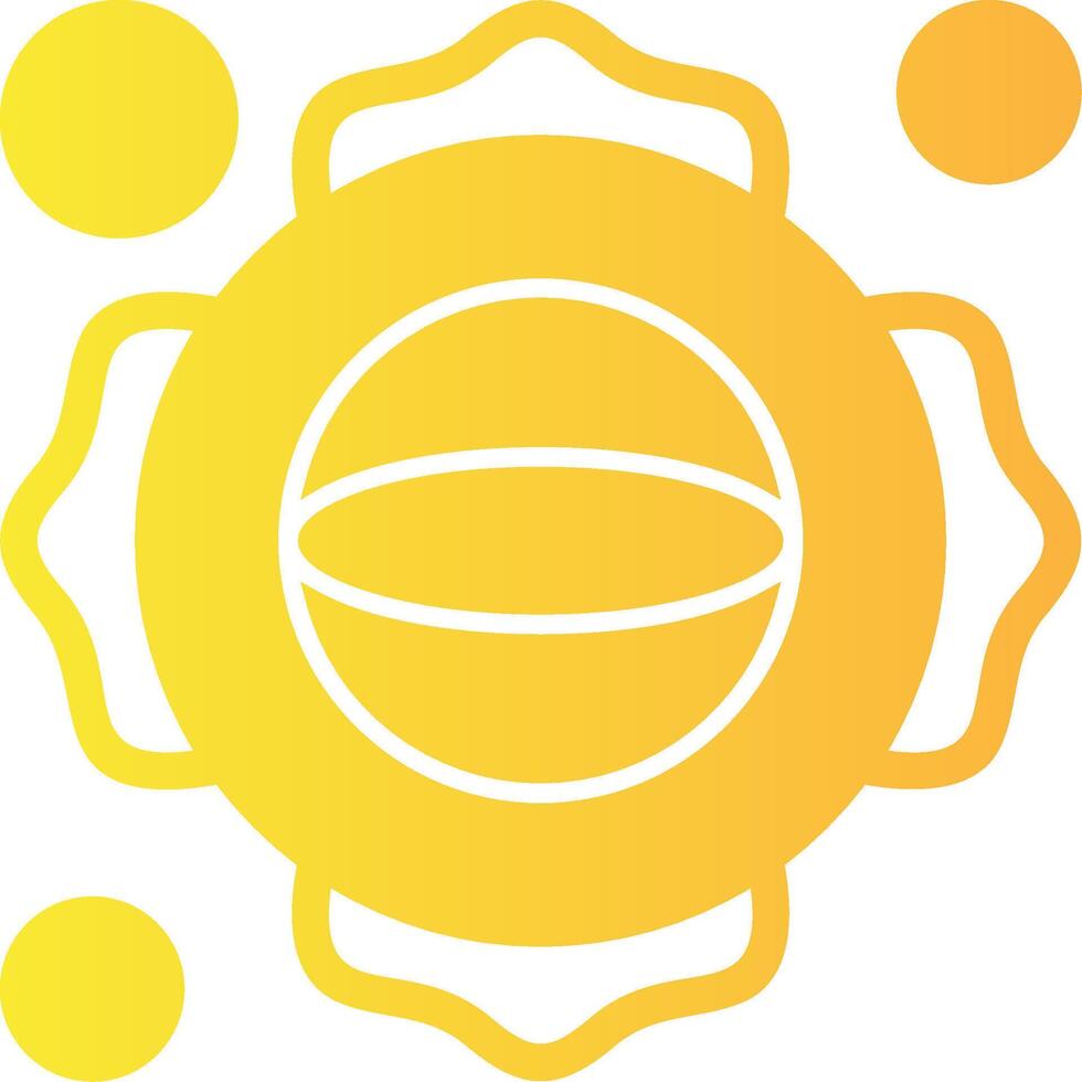 Firefighter Emblem Solid Multi Gradient Icon vector
