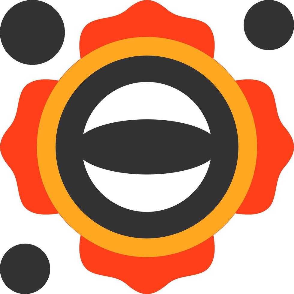 Firefighter Emblem Flat Icon vector