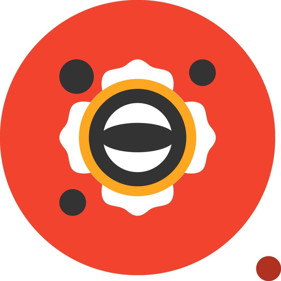 Firefighter Emblem Flat Shadow Icon vector