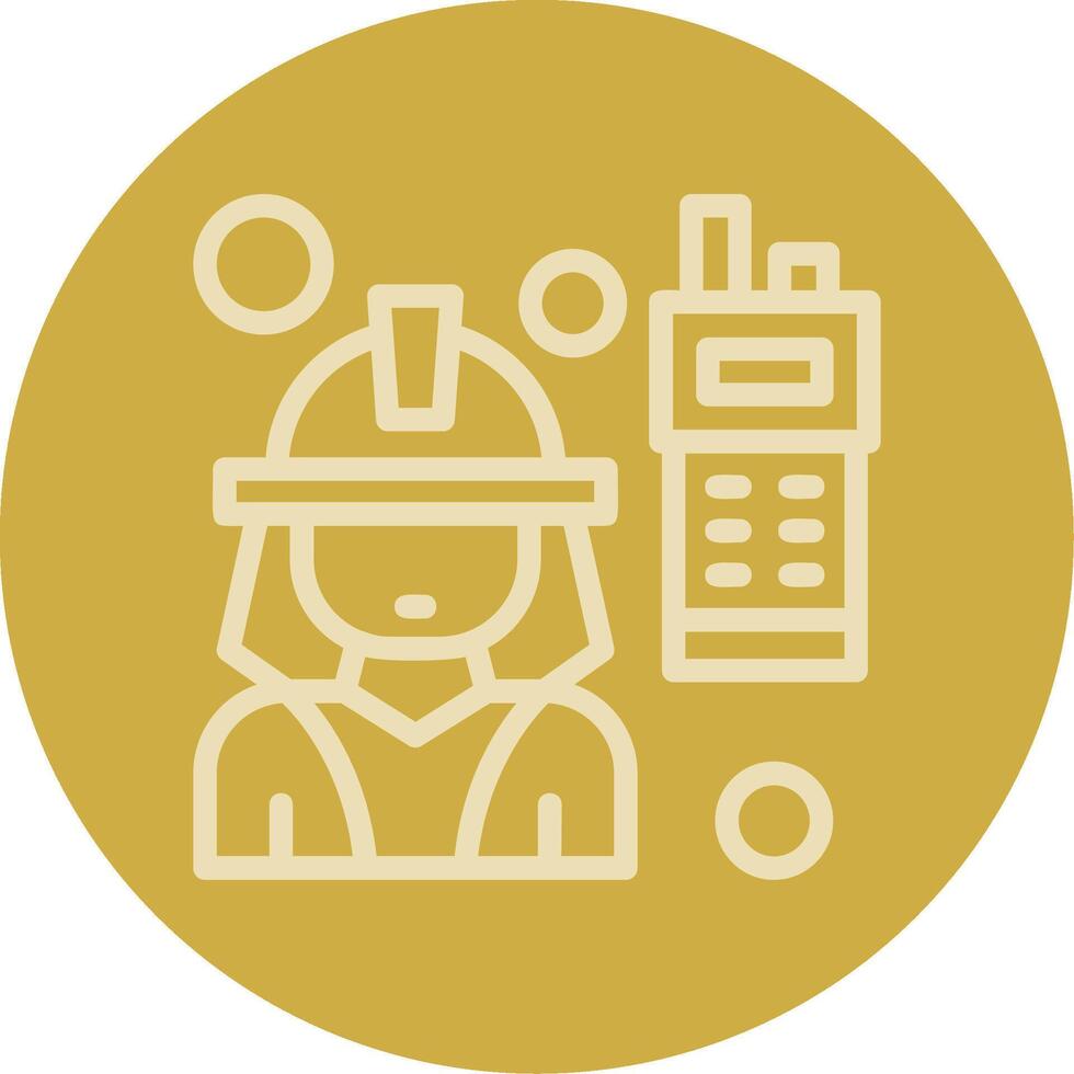 Firefighter-s Radio Line Multi color Icon vector