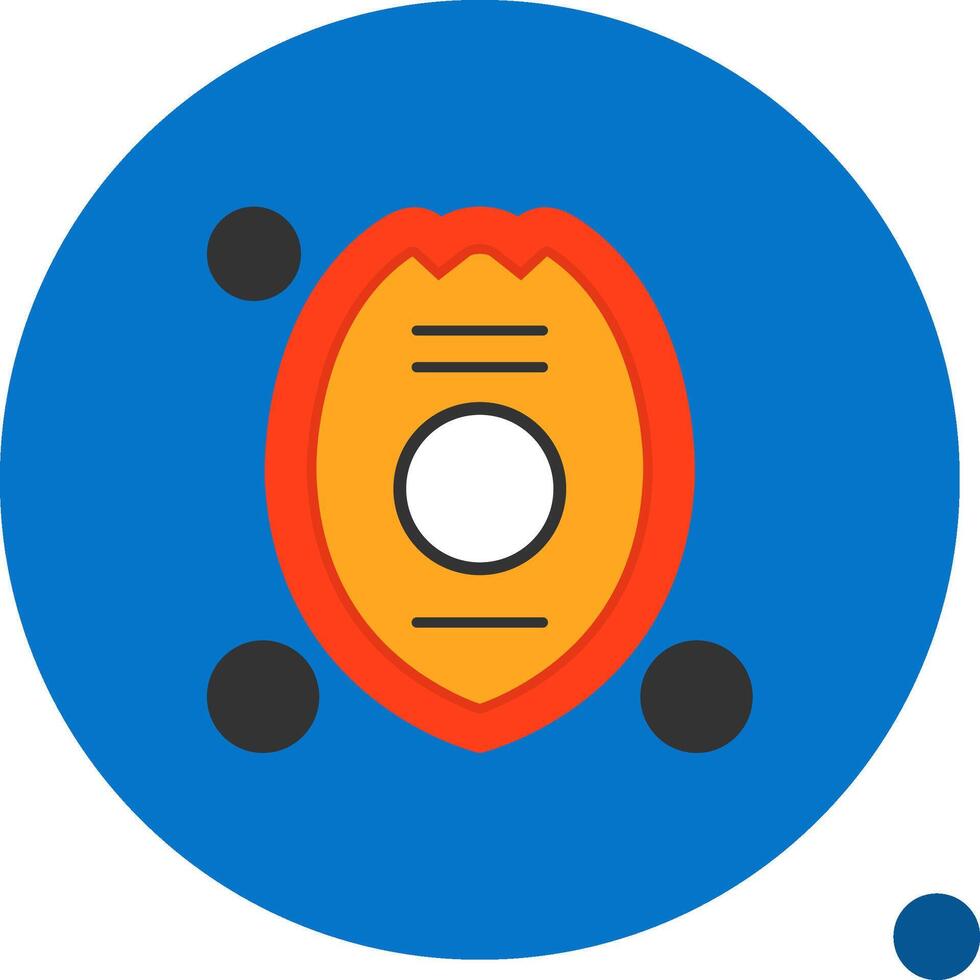 Firefighter Badge Flat Shadow Icon vector