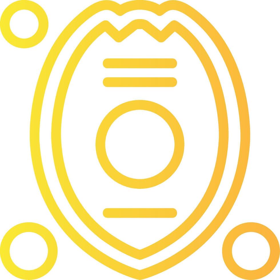 Firefighter Badge Linear Gradient Icon vector