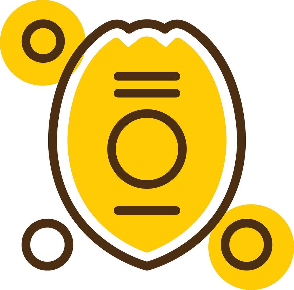 Firefighter Badge Yellow Lieanr Circle Icon vector