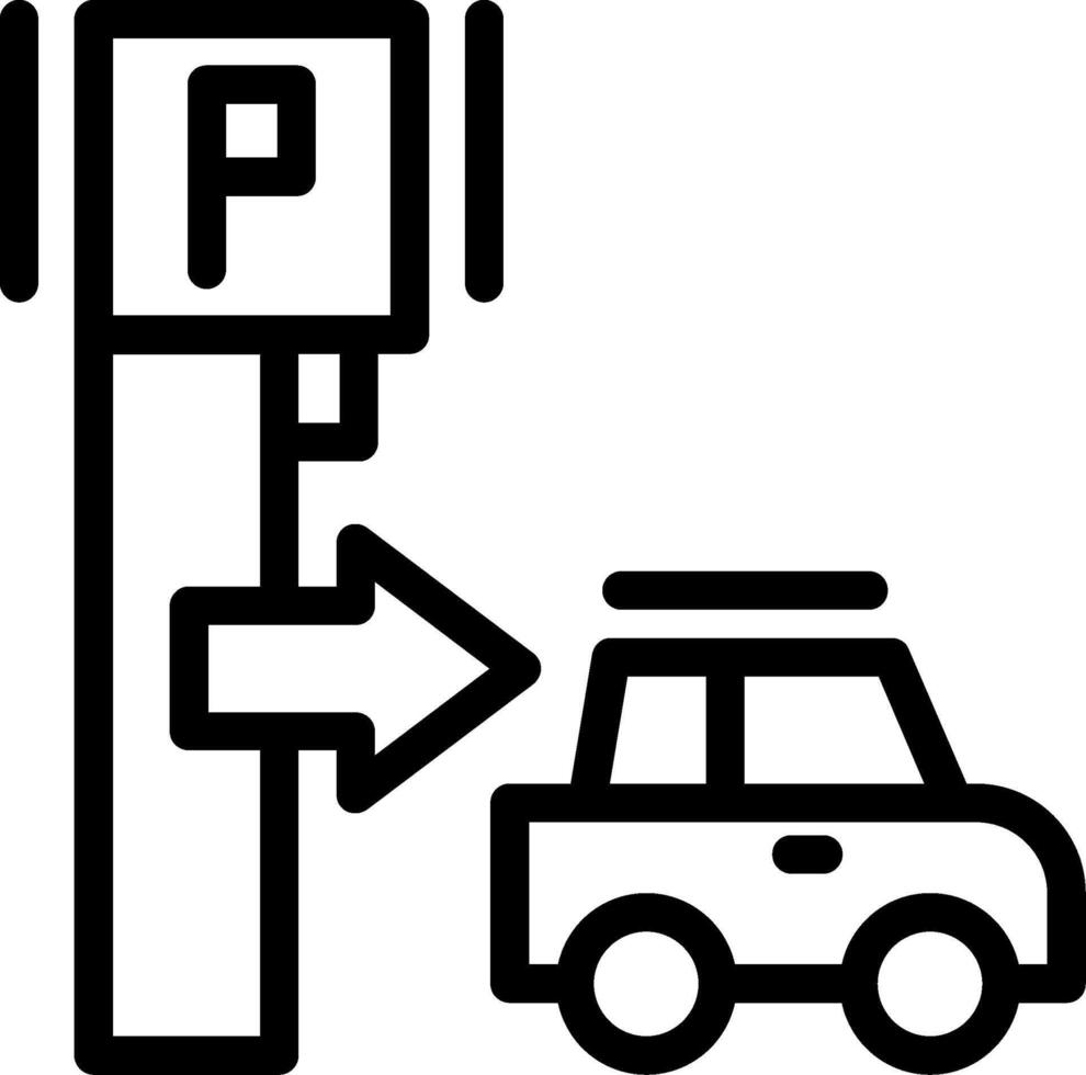 Exit signs Line Icon vector
