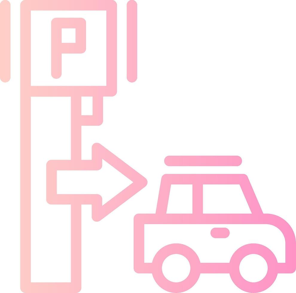 Exit signs Linear Gradient Icon vector