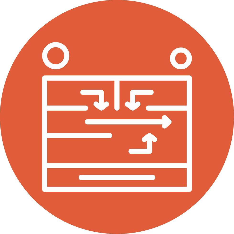 Fire Safety Plan Outline Circle Icon vector