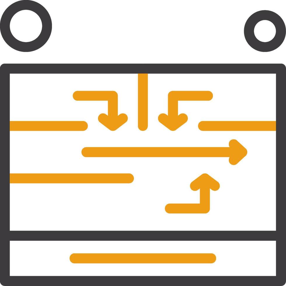 Fire Safety Plan Line Two Color Icon vector