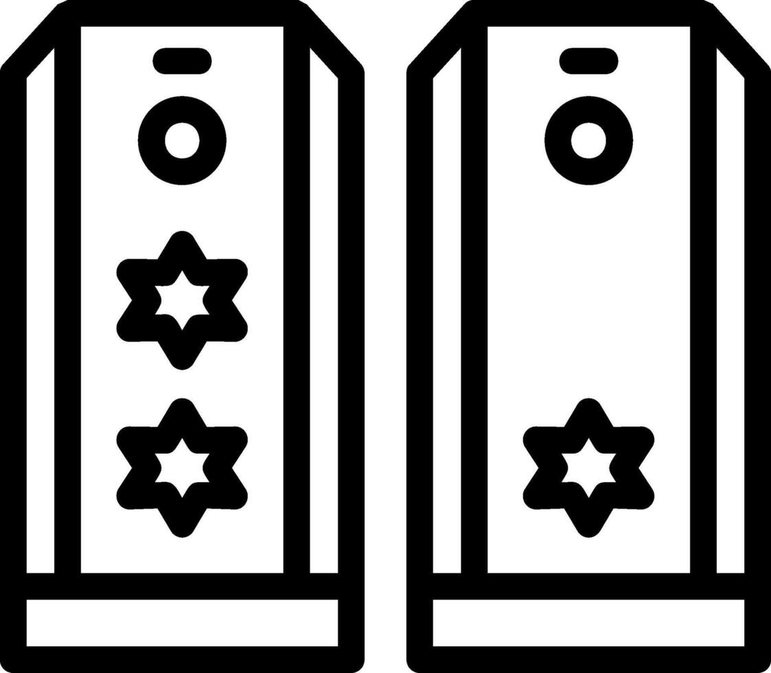 Firefighter Rank Insignia Line Icon vector