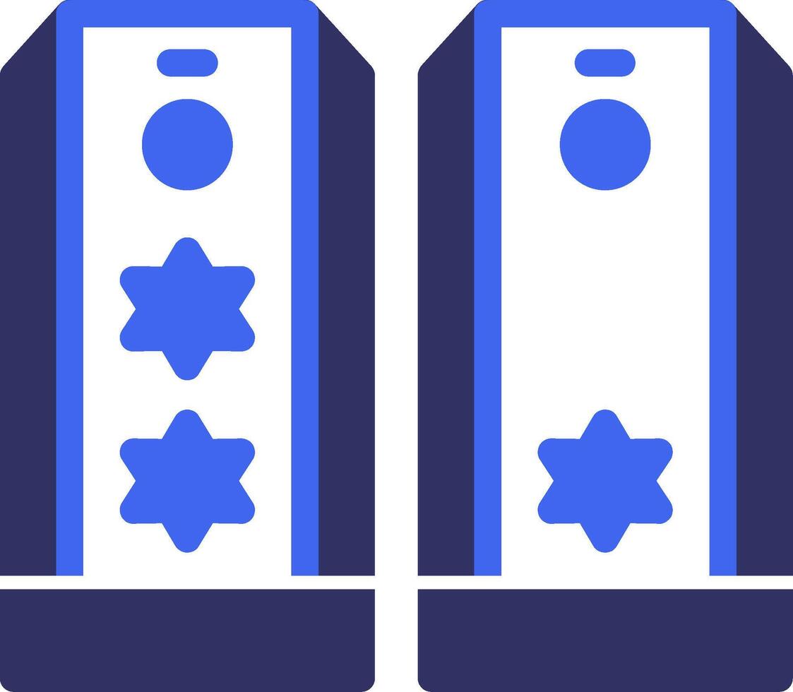 Firefighter Rank Insignia Solid Two Color Icon vector