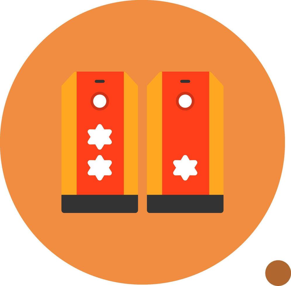 Firefighter Rank Insignia Flat Shadow Icon vector