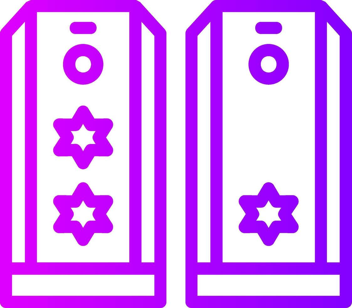 Firefighter Rank Insignia Linear Gradient Icon vector