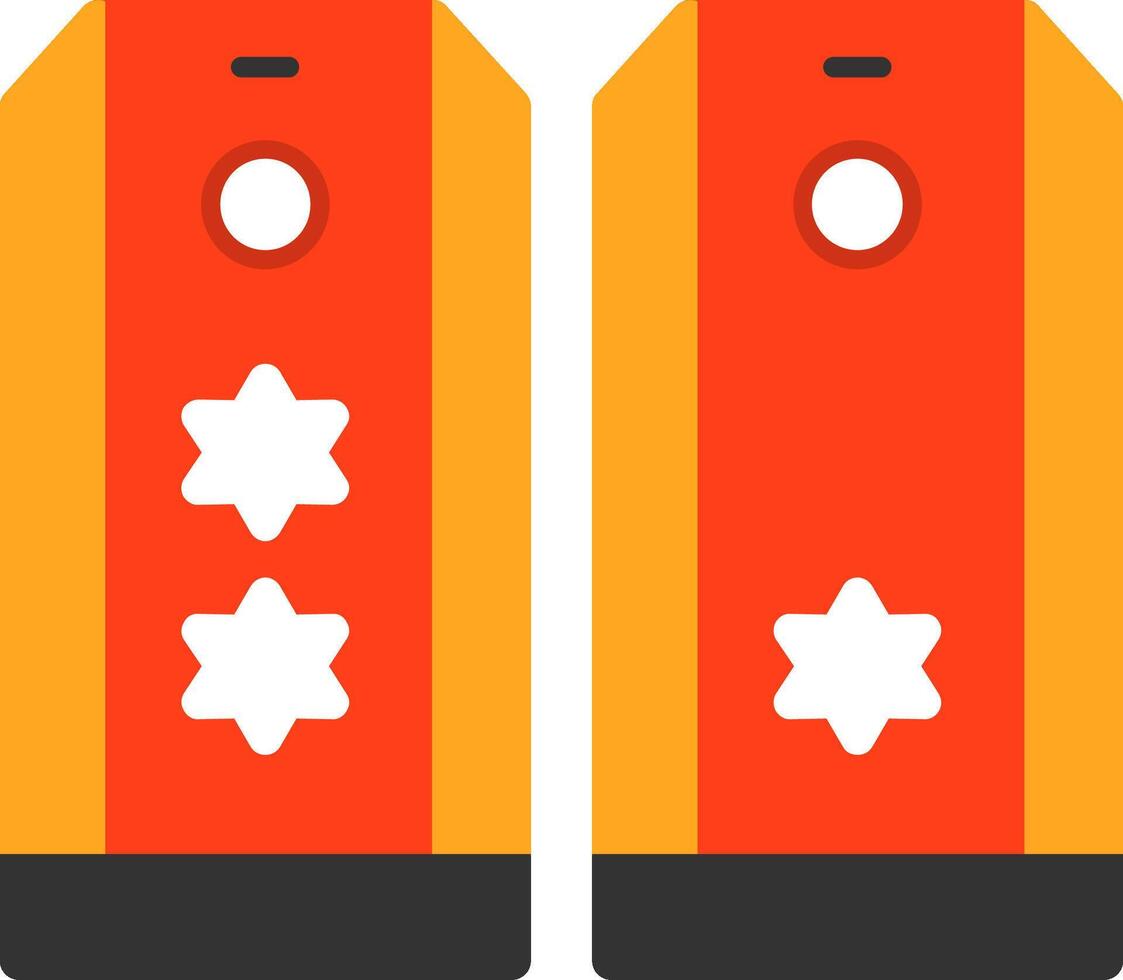 Firefighter Rank Insignia Flat Icon vector