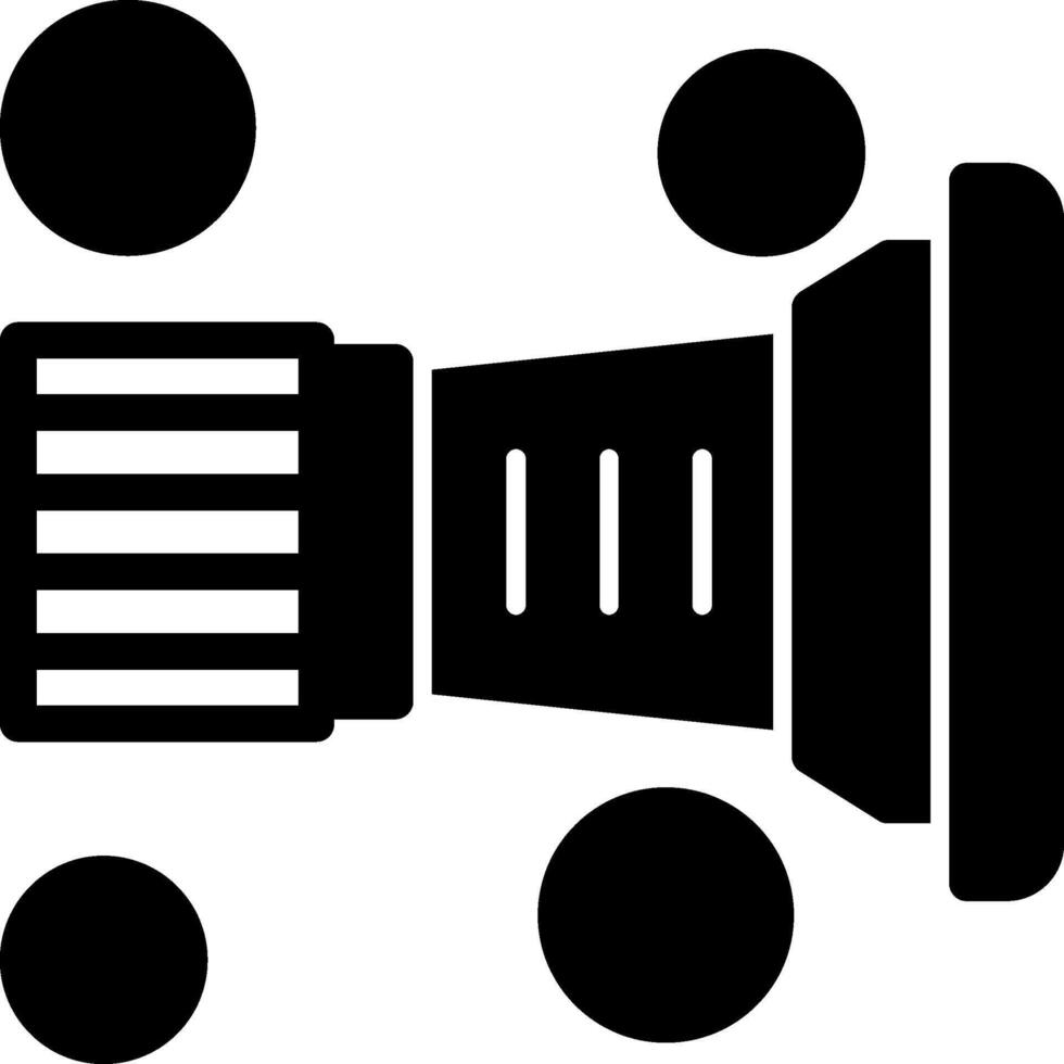 Fire Hose Nozzle Glyph Icon vector
