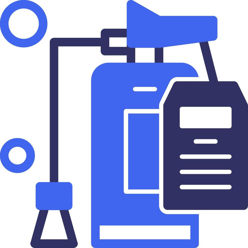 Fire Extinguisher Inspection Solid Two Color Icon vector