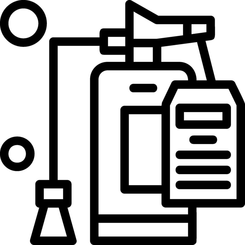 Fire Extinguisher Inspection Line Icon vector