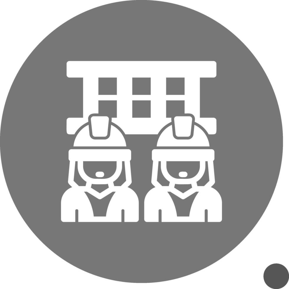 Fireman-s Carry Glyph Shadow Icon vector