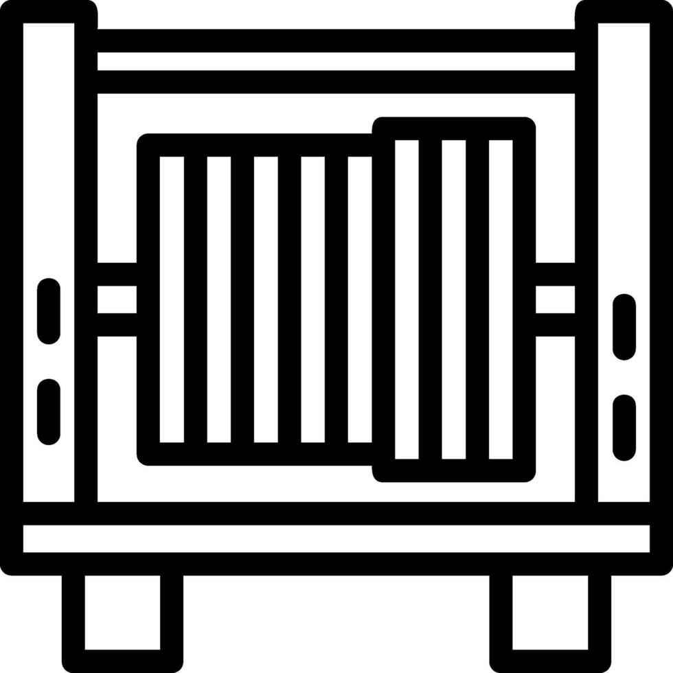 Fire Truck Hose Reel Line Icon vector