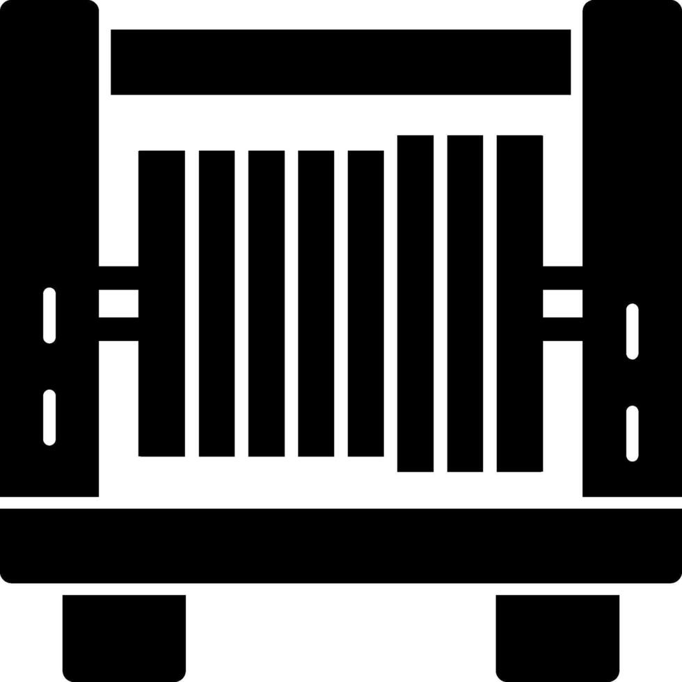 Fire Truck Hose Reel Glyph Icon vector