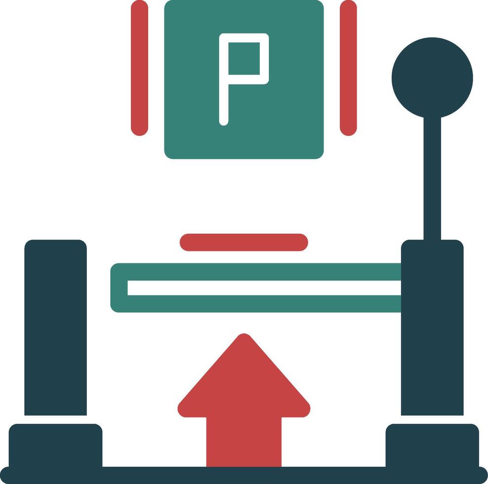 Exit ramp Line Two Color Icon vector