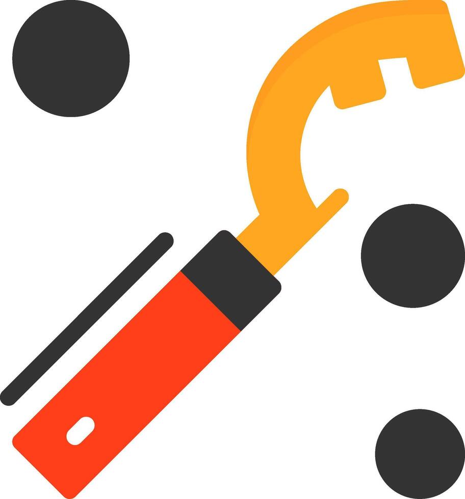 Fire Hose Connector Wrench Flat Icon vector