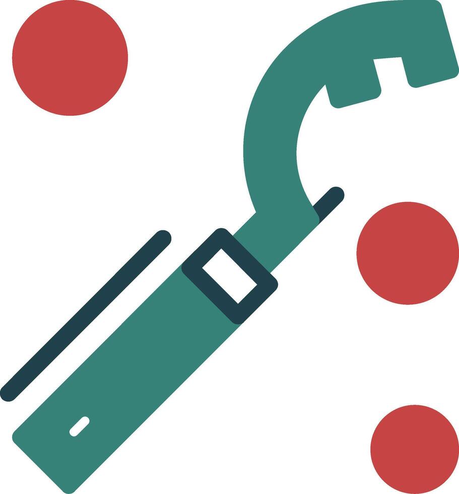Fire Hose Connector Wrench Line Two Color Icon vector