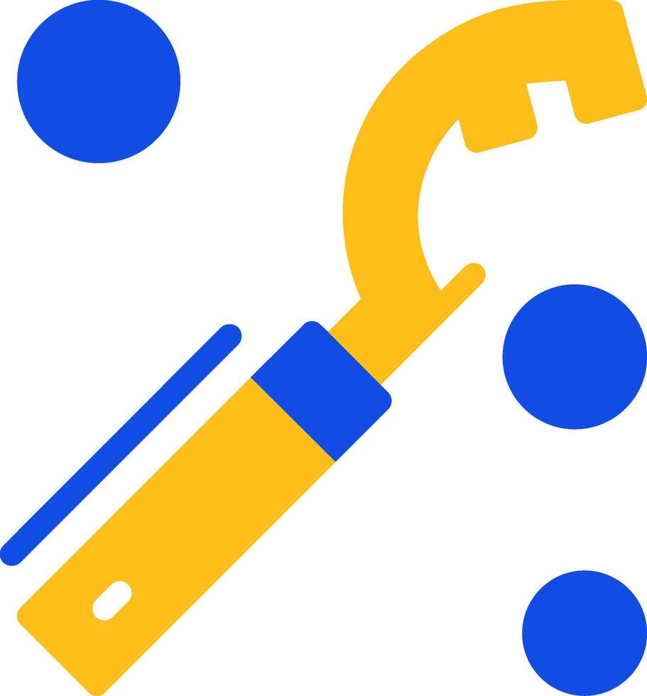 Fire Hose Connector Wrench Flat Two Color Icon vector