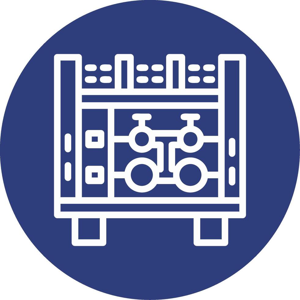 fuego camión manguera conexión contorno circulo icono vector