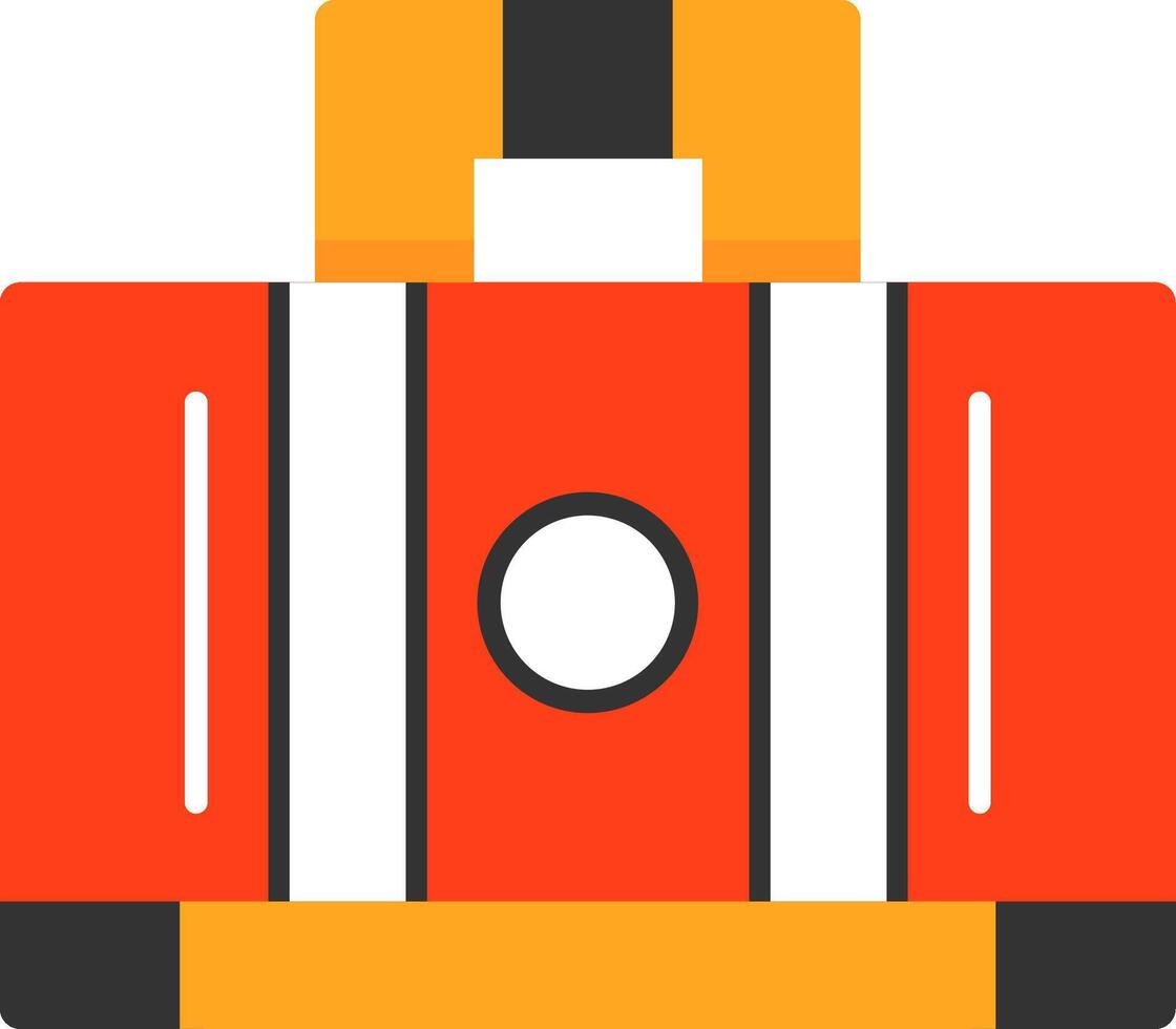 Firefighter Equipment Bag Flat Icon vector