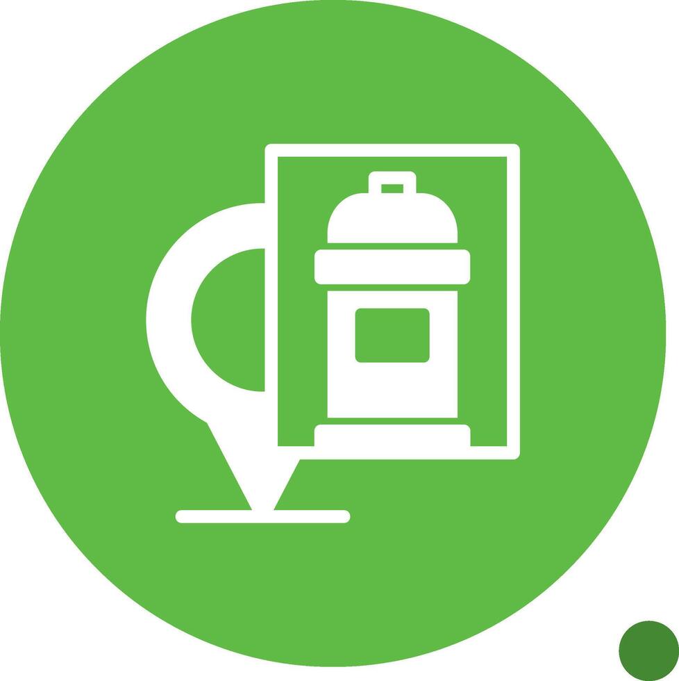 Fire Hydrant Location Marker Glyph Shadow Icon vector