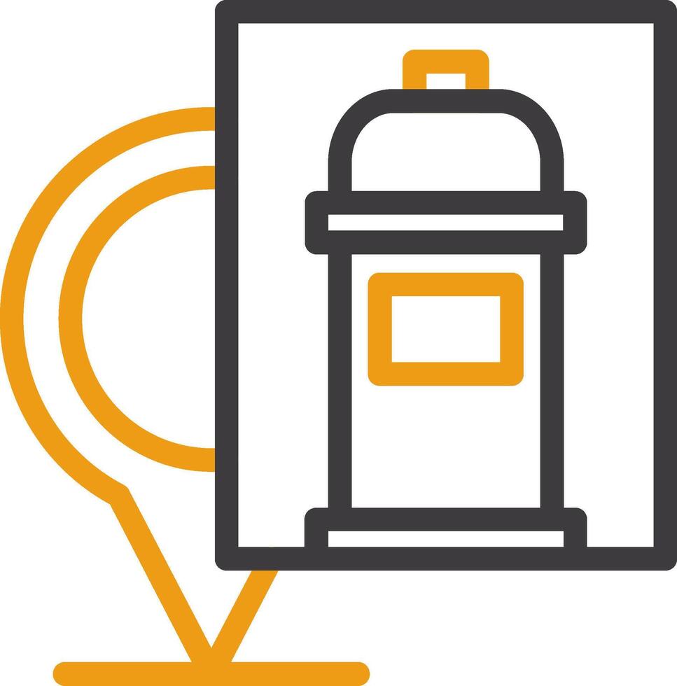 Fire Hydrant Location Marker Glyph Circle Icon vector