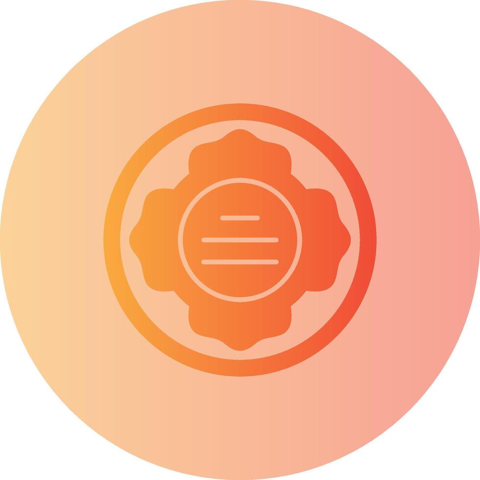 Firefighter Patch Gradient Circle Icon vector