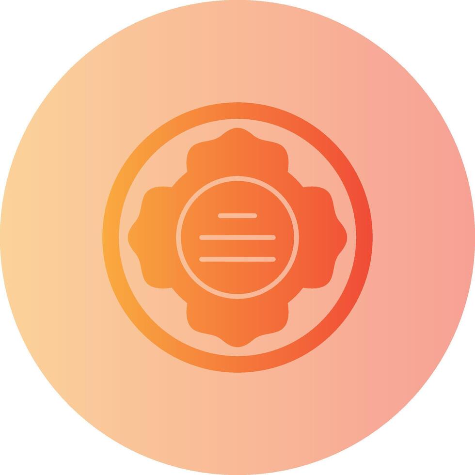 Firefighter Patch Gradient Circle Icon vector