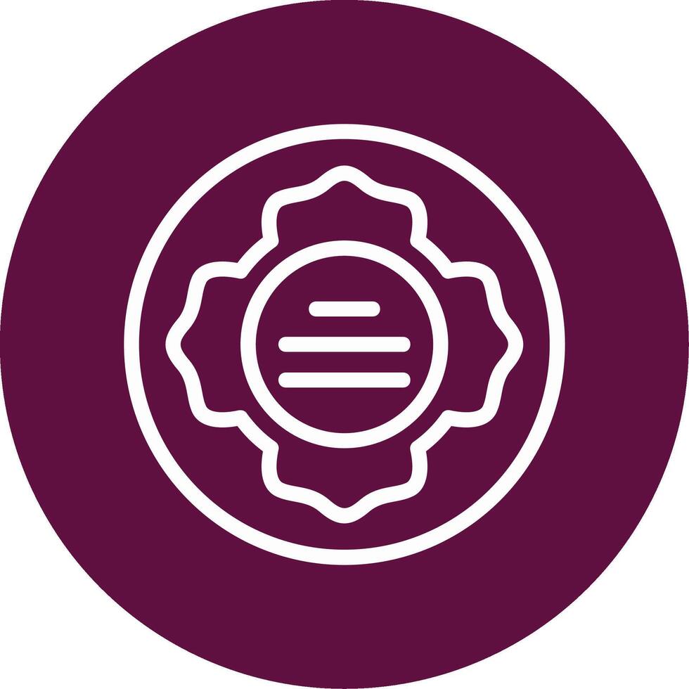 Firefighter Patch Outline Circle Icon vector