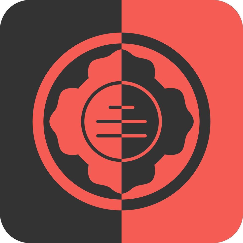 Firefighter Patch Red Inverse Icon vector