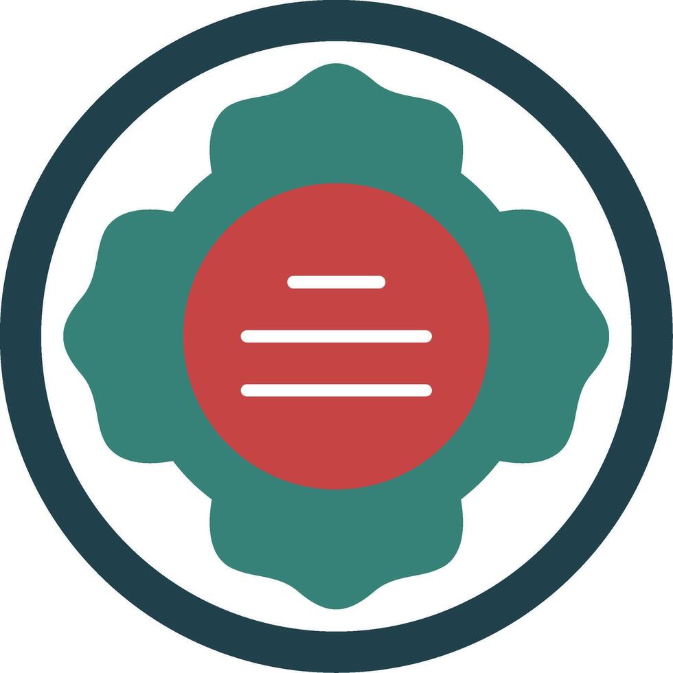 Firefighter Patch Line Two Color Icon vector