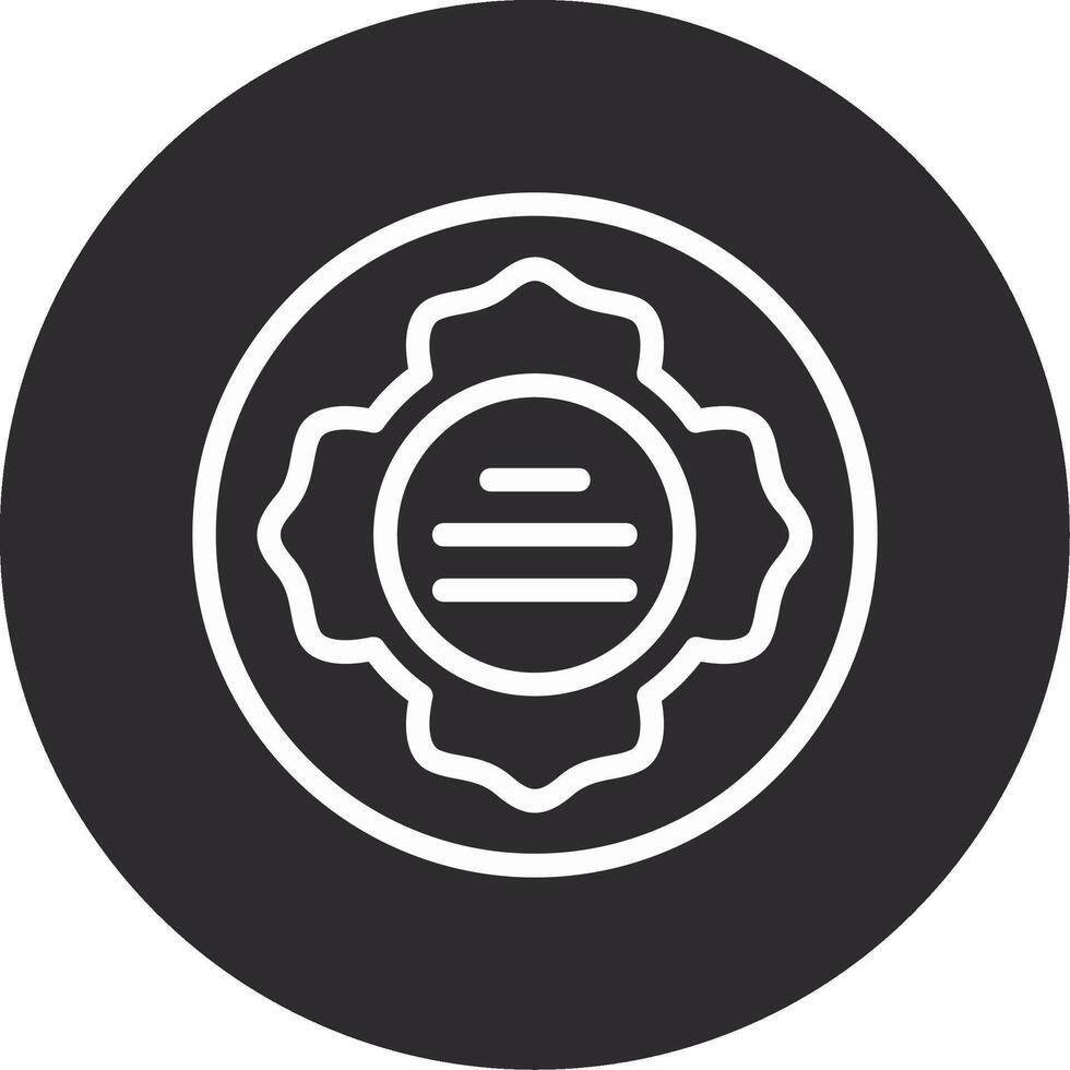 Firefighter Patch Inverted Icon vector