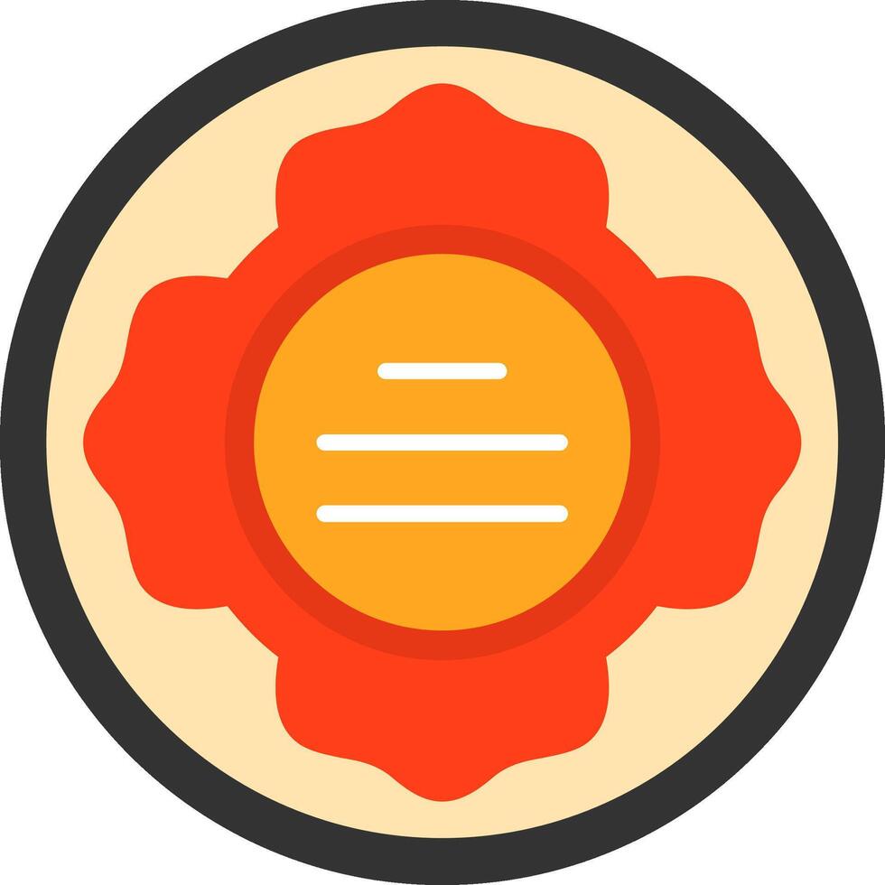 Firefighter Patch Flat Icon vector