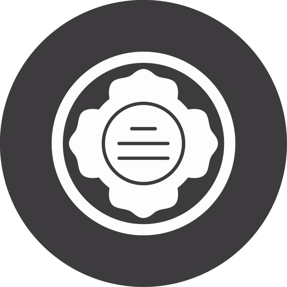 Firefighter Patch Glyph Circle Icon vector