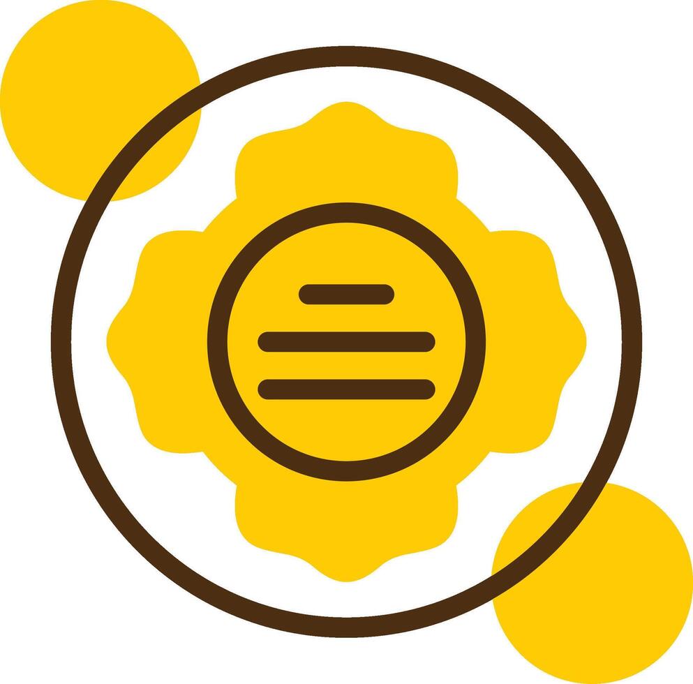 Firefighter Patch Yellow Lieanr Circle Icon vector