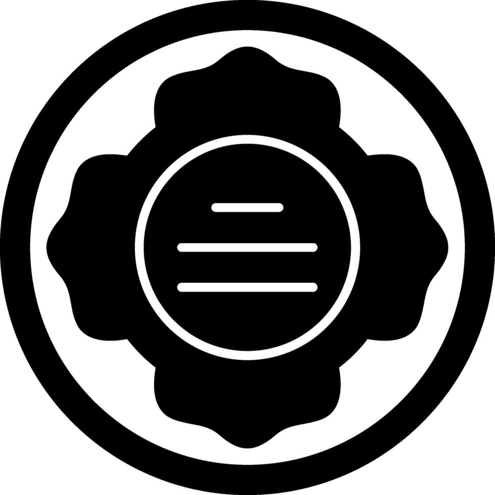 Firefighter Patch Glyph Icon vector
