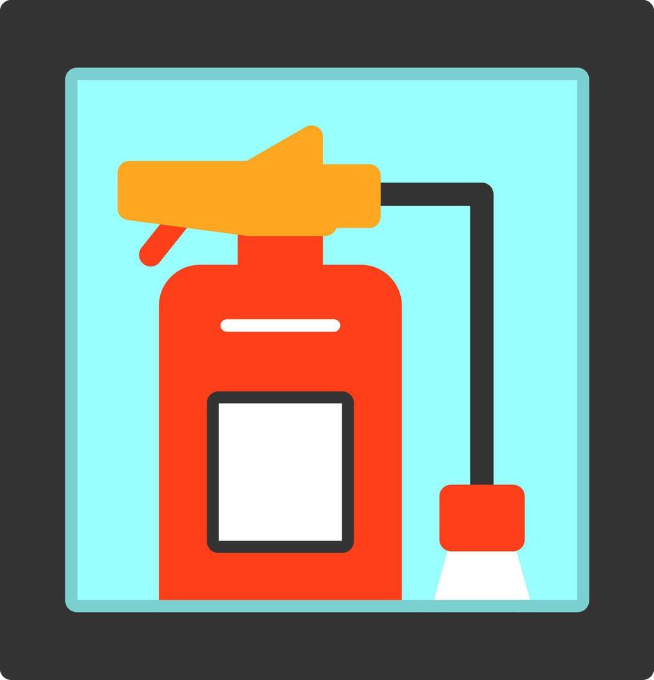 Fire Extinguisher Cabinet Flat Icon vector