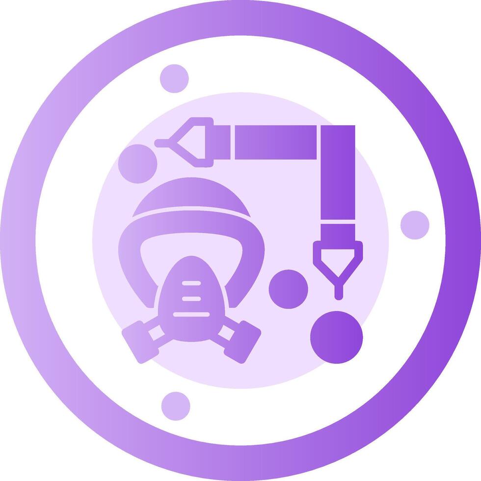 Firefighter Mask Strap Glyph Gradient Icon vector