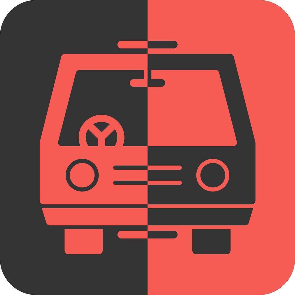 Car Red Inverse Icon vector