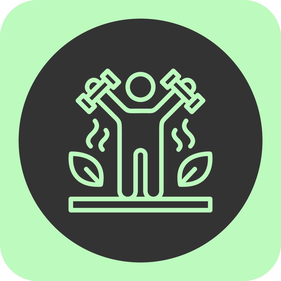Exercise Linear Round Icon vector