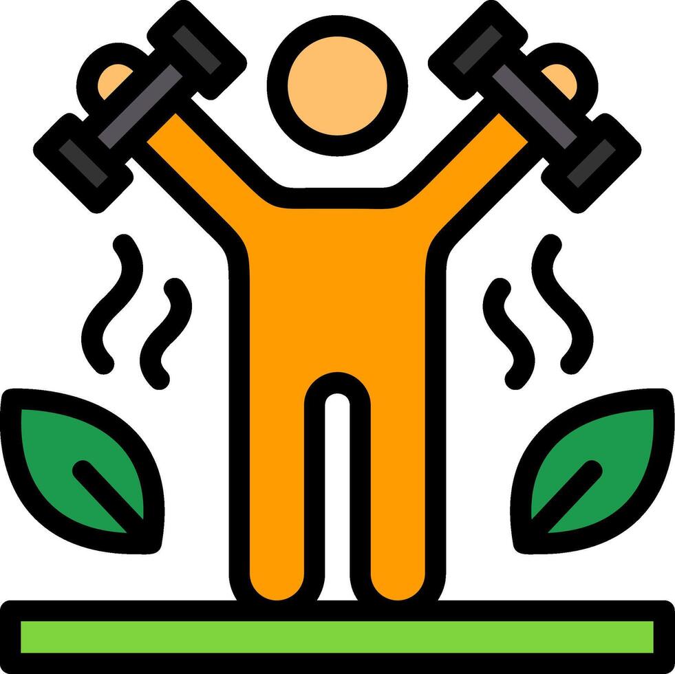 Exercise Line Filled Icon vector