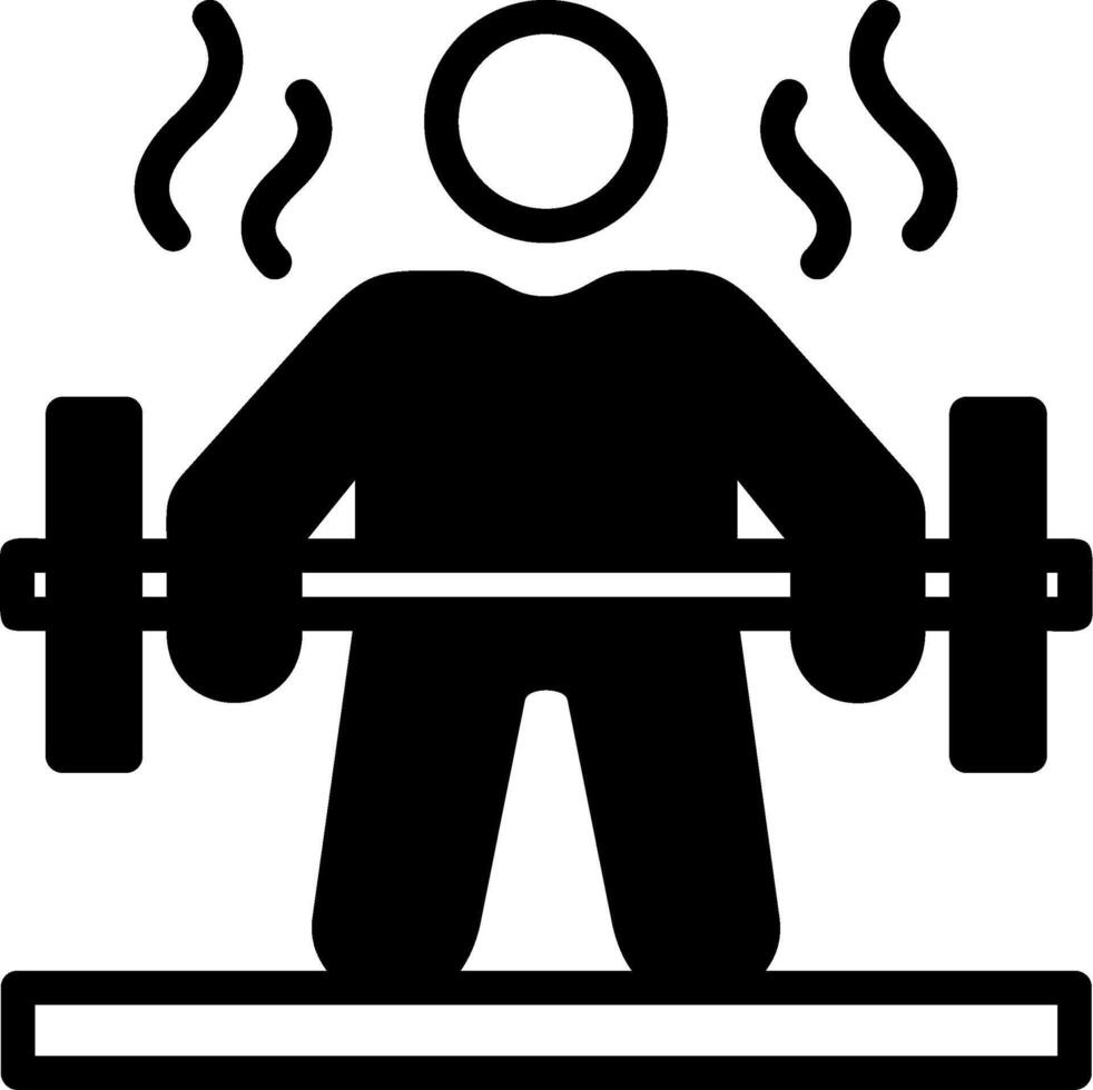 icono de glifo de entrenamiento vector